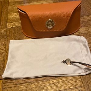 Tory Burch sun glass case with small bag